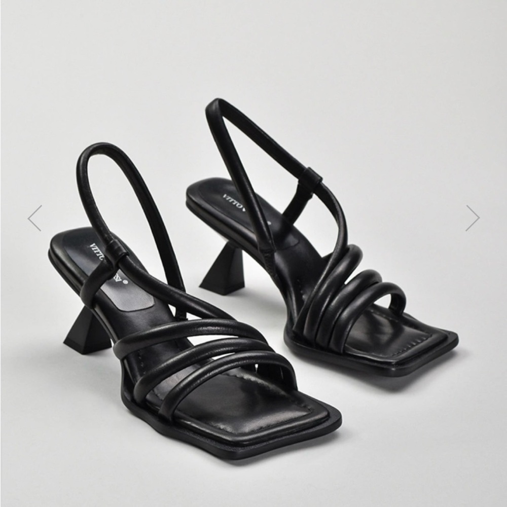 Elegant Black Strappy Heels